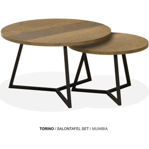 Maxfurn - Set ronde salontafels | Zeer krasvast | Kleur: mumbai