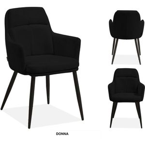 MX Sofa Eetkamer stoel Donna | kleur: Black