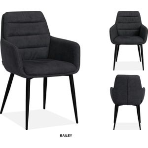 MX Sofa Eetkamer stoel Bailey | kleur: Antraciet