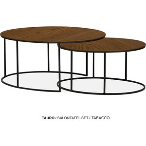 Maxfurn - Set ovale salontafel | kleur: Tabacco