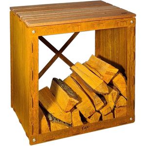 Fikki Wood Storage Hocker