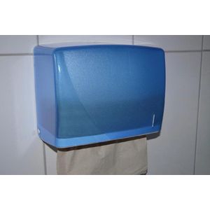 Papieren handdoekjes dispenser - blauw - voordeel - papierenhanddoekjes - geschikt voor C en V gevouwen handdoekjes - dispenser - spender 200