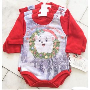 Rompertje voor de Kerst - grappige romper voor baby - First Christmas - maat 68