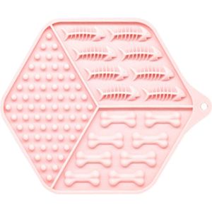 Likmat hond | Roze | 100% siliconen | Anti-schrok | Anti-slip | Slow feeder | 17 cm | Honden voerbak