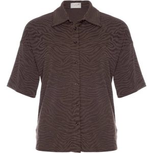 The Lola Club - Indy - Blouse - Zebra Print - Bruin