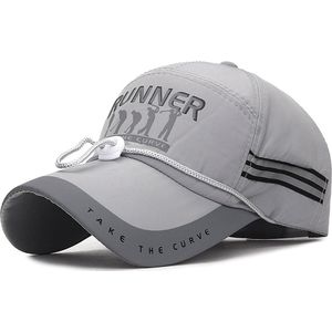 Golfpet Runner – Take the Curve – Baseball Cap - Grijs - Onesize - Golfers / Vissers