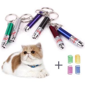 Katten Laser - Lampje voor de Kat - met hanger - Katten / Honden Laserlamp - Mini - Sleutelhanger & kattenveertjes