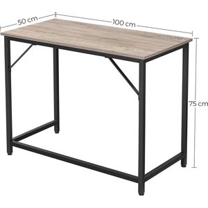 Rootz Whatcom Desk - Industriële Werktafel - Computerbureau - Bureaus - 100 x 50 x 75 cm (LxBxH)
