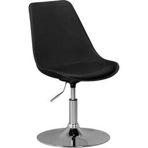 Rootz Fauteuil - Draaifauteuil - Wachtkamerstoel - Eetkamerstoel - Bezoekersstoel - Draaistoel - Kuipstoel - Zwart/Wit/Grijs