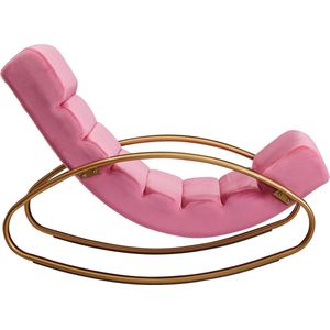 Rootz Relaxstoel - Loungestoel - Schommelstoel - Tuimelfunctie - Fauteuil - Schommelstoel - Ligstoel - Groen/Blauw/Roze - Goud - Fluweel