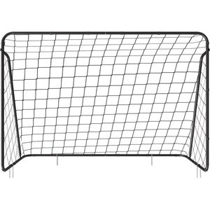 Rootz voetbaldoel - IJzer - Eenvoudig op te zetten en af ​​te breken - Zwart - 215 x 76 x 150 cm