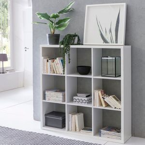 Rootz boekenkast met 9 lades - Kast - Spaanplaat - Wit