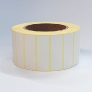 Blanco Stickers op rol 2500ex. 60x20mm wit