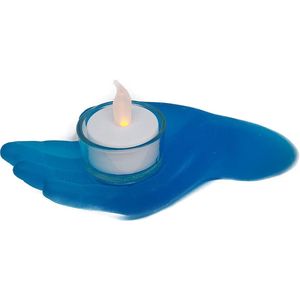 UITVERKOOP OP=OP | Theelichthouder Hand Blauw - theelichthouder - Wierook houder - Kaarthouder