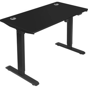 Rootz Bureau - Hoogte Verstelbaar - Zit-Sta Tafel - Automatisch - Kabelmanagement - Kantoortafel - Zwart/Wit - MDF - Staal - 120 x 60 x (73-114)