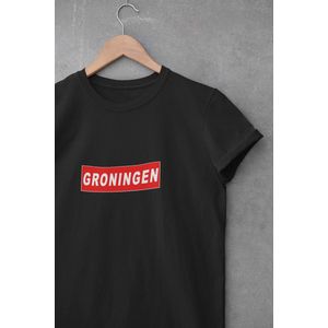 Shirt - Groningen - Wurban Wear | Grappig shirt | Leuk cadeau| Unisex tshirt | FC Groningen | Groninger museum | Wit & Zwart