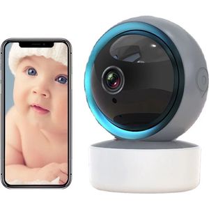 NIEUW - Full HD WiFi Babyfoon met Camera én App - BabyPhone met Camera - 1296P - Geluid en Bewegingsdetectie - Automatisch Volgen - Nachtvisie - Spraakfunctie