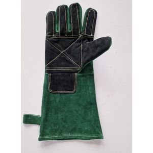 Bel Party Wears - Lederen Handschoenen Hittebestendige / BBQ - tuinhandschoen - Groen - Maat 10