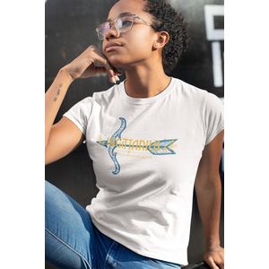 Shirt - Sagittarius honest & adventurous - Wurban Wear | Grappig shirt | Sterrenbeeld | Unisex tshirt | Astrologie | Zodiac signs | Horoscoop | yoga | Wit & Zwart