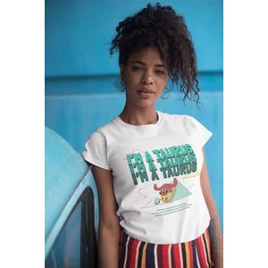 Shirt - I'm a taurus - Wurban Wear | Grappig shirt | Sterrenbeeld | Unisex tshirt | Astrologie | Zodiac signs | Horoscoop | yoga | Wit