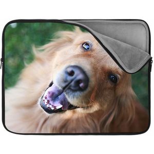 Laptophoes/ Tablethoes 8 inch | Golden Retriever | Zachte binnenkant | Luxe Laptophoes | Kwaliteit Laptophoes met foto