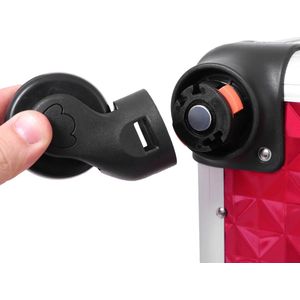 Trolley - Cosmetische Koffer - Aluminium make-uphoes - Schoonheidskoffer - Rood