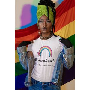 Shirt - Pansexual pride - Wurban Wear | Grappig shirt | Pride | Unisex tshirt | Pride vlag | Regenboog vlag | LGBTQ | Make up | Gay | Liefde | Wit