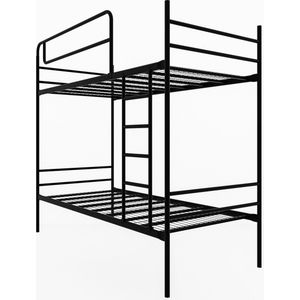 Rudolfo Bunk Beds - Stapelbed - 200x90cm - Veilig door Uitvalbescherming - Mogelijkheid tot 2 losse bedden - Inclusief 2 Matrassen