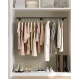 Songmics - Denkey - Wandkledingroede - Zwart - 170 x 30,4 x 7 cm - Metaal