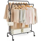 Kledingrek - Astrid - Zwart - 103,5 x 52,5 x 155 cm