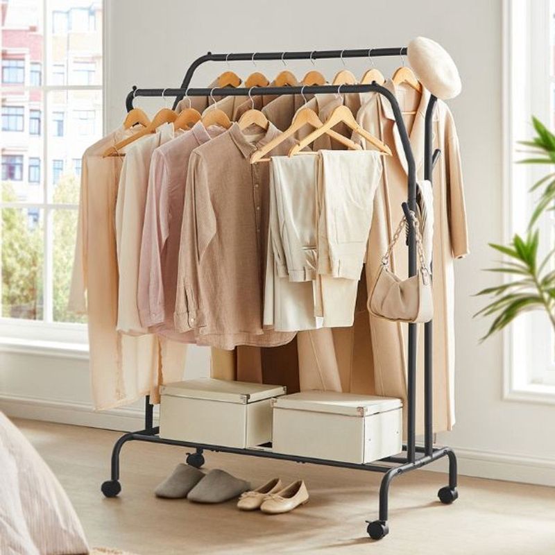 Kledingrek - Astrid - Zwart - 103,5 x 52,5 x 155 cm