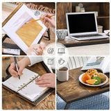 Laptop Bureau - Bruin - Verstelbaar - Kantelbaar Bovenblad - In Hoogte Verstelbare Poten