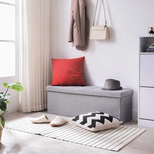 Relaxdays Opbergbank Kunstleer Opvouwbaar XL 3 Zits Bank Met Opslagruimte Halbank Wit 730361554