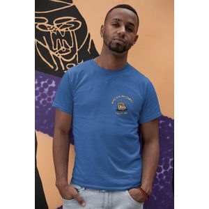 Shirt - Wurban Wear basic - Wurban Wear | Casual | Oversized shirt | Unisex tshirt | Streetwear | Y2K | Gym | Gewichten | Hip hop | Urban fashion | Skateboard | Wit & Blauw