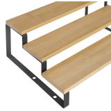 Bamboe - Kruidenrek Set van 2 - Bruin - Uitbreidbaar - Natuurlijk Bamboe en Staal