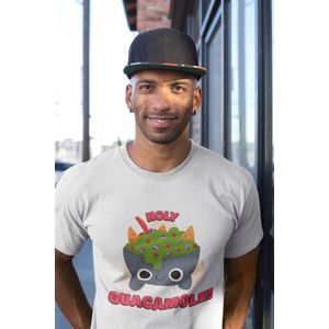 Shirt - Holy guacamole - Wurban Wear | Grappig shirt | Dieet | Unisex tshirt | Fast food | Airfryer | Sport | Verwenpakket | Wit & Zwart