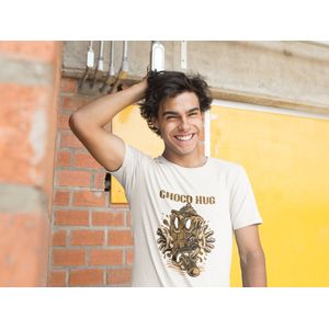 Shirt - Choco hug - Wurban Wear | Grappig shirt | Dieet | Unisex tshirt | Fast food | Airfryer | Sport | Verwenpakket | Wit