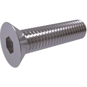 Inbusbout M8x10 - RVS 316 (Inox A4) - DIN 7991 - Per 100 stuks