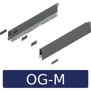 MERIVOBOX zijkant - set N-hoogte, R L, 450mm Kleur: orion grijs
