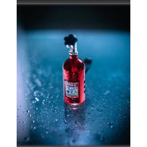 Tridos - Luchtverfrisser / autogeurtje - Nos-fles nitro rood - alluminium - cologne