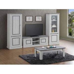 Emob- TV Meubel Tv-meubel Hannelore - 155cm - Grijs; Betonlook