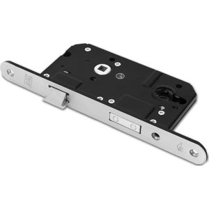Veiligheidsslot Profielcilinder met afgeronde voorplaat - RVS (Inox) Geborsteld - Profielcilinder-maat: 72mm - Links en rechts toepasbaar