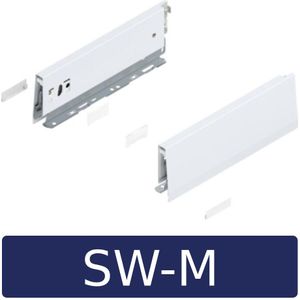 MERIVOBOX zijkant - set M-hoogte, R+L, 350mm Kleur: zijdewit