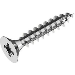 Spaanplaatvijs Verzinkt 3,5x17mm Pozidrive 2 - 100 stuks