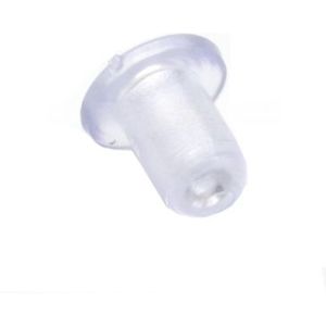 Deurstopper Transparant Ø5,0mm boordiameter Diepte: 5,4mm Kopbreedte: 8mm per stuk