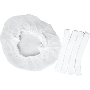 Cosmenology wegwerp haarnetje clip cap wit per 100 stuks - haarnetjes