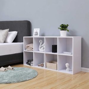 8-Cube Witte Houten Boekenkast Opbergmeubel