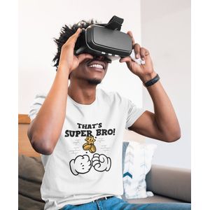 Shirt - That’s super bro - Wurban Wear | Grappig shirt | Gaming | Unisex tshirt | Wit, groen, zwart en rood