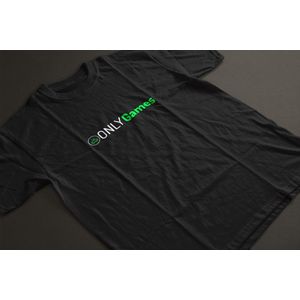 Shirt - Onlygames - Wurban Wear | Grappig shirt | Gaming | Unisex tshirt | Wit & Zwart