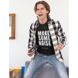 Shirt - Make some noise - Wurban Wear | Grappig shirt | Gaming | Unisex tshirt | Zwart